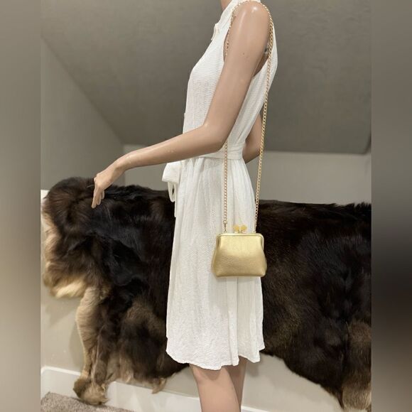 Handmade Genuine Premium Pebble Leather Candy Kisslock Clutch & 2 Chain Styles - Picture 5 of 15